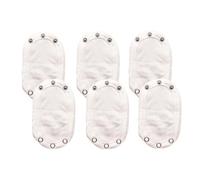 Tinkber 6 Pcs Baby Bodysuit Extender, Baby Vest Extender, Cotton Bodysuit Vest Extenders, Child Cotton Onesie Extenders, For Newborn Babys Maximize Babys Clothes Lifespan - White