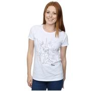 Tinker Bell Collage Sketch Cotton T-Shirt Disney White S
