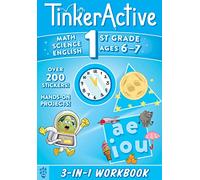 Tinkeractive 1st Grade 3-In-1 Workbook: Math, Science, English Language Arts (Tinkeractive Workbooks)