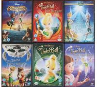 TinkerBell 1-6 COMPLETE COLLECTION / 1. TINKER BELL / 2. AND THE LOST TREASURE / 3. PIRATE FAIRY / 4. GREAT FAIRY RESCUE / 5. NEVERBEAST / 6. SECRET WINGS = ULTIMATE 6x DVD SET