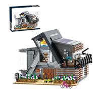 TinkerTrove Modern Villa with LED Light Building Blocks Set, Eco-Friendly Villa Design, Three Floors with Detailed Interior, Solar Panels, Fun Assembly Kit for Home & Garden Lovers(3832pcs)