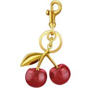 TINKRSTUFF Cherry Bag Charms Cute Key Chains Cherry Purse Charms for Handbags, Metal Cherry Keychain Purse Gifts for Women, A01 Cherry Charm(red)