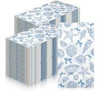 Tinlade 200 Pcs Guest Napkins Cocktail Napkins Disposable Paper Bathroom Hand Towel Paper Dinner for Wedding Bridal Tea Bachelorette Celebration Party Bathroom Toilet Supply (Last Toast on the Coast)