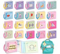 Tinlade 30 Sets/ 630 Pcs Calm Down Cards for Students Growth Mindset Coping Skills Cards with 30 Plastic Rings Emotional Regulation Tools for Calm Down Corner Classroom Back to School Supplies