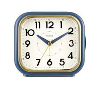 Tinload 4.3" Retro Analog Alarm Clock • Silent Non Ticking • Gentle Wake • Beep Sounds • Increasing Volume • Battery Operated Snooze and Lighted on Demand • Retro Blue
