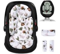 TinlyFinly Newborn Car Seat Insert, Head and Body Support, Reversible Infant Insert Compatible with Baby Carseat, Stroller, Mamaroo Swing, Rocker, Bassinet, Bouncer. Baby Car Seat Cushion - Rabbit