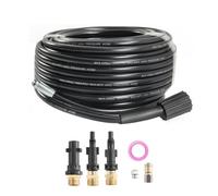 TINMAGI Pipe Cleaning Hose 20 m, 180 Bar with Rigid + Rotating Nozzles, Adapter Compatible with Kärcher K2-K7 HD HDS, Lavor, Parkside, Bosch & Kranzle Pressure Washers
