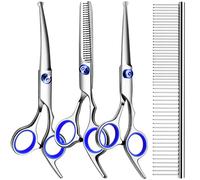 TINMARDA - Professional Dog Care Scissors Kit, Titanium Coated Dog Scissors for Care, 5 in 1 Care Scissors