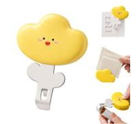 Tinminx 3-in-1 Magnetic Bottle Opener with Sealing Clips & Fridge Magnet, Effortless Lid Opening Tool for Beer Cans Jars Pill Bottles, Kitchen Gadget for Home Bar Nurse Gift (Yellow)