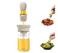 TINMIX Oil Dispenser Bottle with Silicone Basting Brush - Kitchen Olive Oil Bottle for Cooking Vinegar Sauce BBQ Grill Frying Baking, Kitchen Aid, T-OB21S, Grey