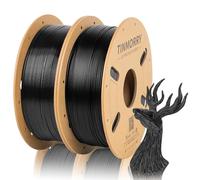 TINMORRY PETG-Eco Filament 1.75mm, Rapid PETG 3D Printing Filament, 1 KG x 2 Spools, Black