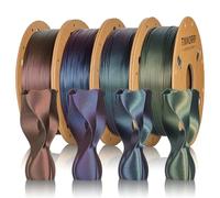 TINMORRY PLA 3D Printer Filament Bundle, Galaxy PLA Filament 1.75 mm, 3D Printer Filament 750 g x 4 Colors Pack, Galaxy Purple+ Galaxy Green+ Galaxy Bule + Galaxy Brown, Net Weight 3 kg