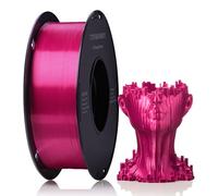TINMORRY PLA Filament 1.75mm 1kg, Silky Shiny PLA 3D Printer Filament, Compatible with Most FDM 3D Printers, 1 KG 1 Spool, Silk Rose Red