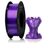TINMORRY PLA Filament 1.75mm 1kg, Silky Shiny PLA 3D Printer Filament, Compatible with Most FDM 3D Printers, 1 KG 1 Spool, Silk Purple