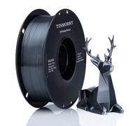 TINMORRY PLA Filament 1.75mm 1kg, Silky Shiny PLA 3D Printer Filament, Compatible with Most FDM 3D Printers, 1 KG 1 Spool, Iron Black