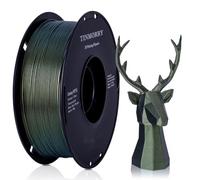 TINMORRY Rapid PETG Filament 1.75 mm, Galaxy PETG 3D Printer Filament, PETG with a Rapid Flow Rate, Compatible with Bambu FDM 3D Printer, 1 kg 1 Spool, Galaxy Green Gold