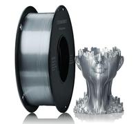 TINMORRY Silk PLA Filament 1.75mm, Shiny PLA 3D Printer Filament, 1 KG 1 Spool, Silk Silver