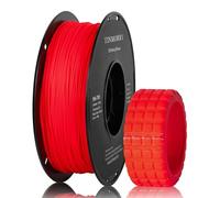 TINMORRY TPU Filament 1.75mm, TPU 95A Flexible 3D Printer Filament with Glossy Finish, Suitable for Most FDM 3D Printers, 1kg Spool (2.2 lbs), Fluorescent Red