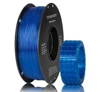 TINMORRY TPU Filament 1.75mm, TPU 95A Flexible 3D Printer Filament with Glossy Finish, Suitable for Most FDM 3D Printers, 1kg Spool (2.2 lbs), Transparent Blue