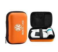 TINNALART Diabetic Organizer Carrying Case Kit, Diabetes Supply Case, Travel Blood Glucose Meter Glucometer Storage Bag（case only ） (Orange)