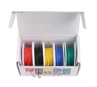 Tinned Copper Soft Silicone Wire, 50m for DIY Hobby Projects, Flexible and Insulation, High Temperatur A-28AWG)