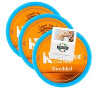 Tinned Crab Meat Bundle with Kingfisher Catch Shredded Crab Meat in Brine 145g 3 Pack + Brightdale Kitchen Booklet