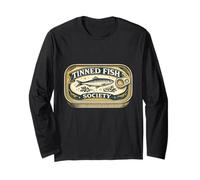 Tinned Fish Society Sardine Seafood Vintage Art Long Sleeve T-Shirt