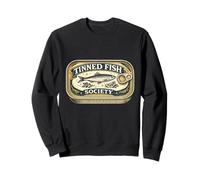 Tinned Fish Society Sardine Seafood Vintage Art Sweatshirt