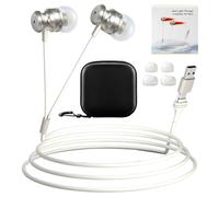Tinnitus Headphones, Tinnitus Device, Tinnitus Infrared Ear Plugs, Red Light Earplugs for Nose, Ears, Noise Cancellation for Ear Noise, Sleep Aid (White)