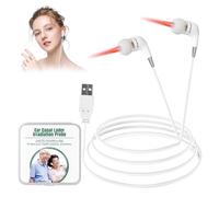 Tinnitus Infrared Earplugs, Infrared Headphones for Nose and Ears, Portable Tinnitus Device, Red Light Therapy Earplugs, Noise Reduction and Sleep Aid