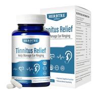 Tinnitus Relief for Ringing Ears, 120 Vegan Capsules, Ear Ringing Support Supplement with Vitamin C and B Complex, Helps Reduce Ear Noise and Buzzing, Ear Balance & Promotes Hearing Wellness, 60 Day