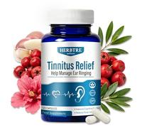 Tinnitus Relief for Ringing Ears - Natural Ear Ringing Support Supplement with Vitamin C & B Complex - Supports Inner Ear Health, Auditory Function & Noise Sensitivity - Vegan 120 Capsules