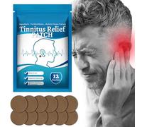 Tinnitus Relief Patches, Natural Herbal Tinnitus Relief Treatment Ear Patch, for Ear Ringing, Ear Pain, Relief Hearing Loss and Protect Ear Health, 12Pcs