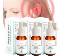 Tinnitus Relief Spray,30 ml Tinnitus Relief Spray,Ear Spray,Tinnitus Spray Ear Ringing Relief Relieving Ear Drops Hearing,Tinnitus Treatment for Women & Men (3 Pcs)