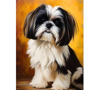 Tinnoon Shih Tzu Animal Diamond Art Kit, 5D Diamond Painting, 30x40cm, Adults, Non-Foldable