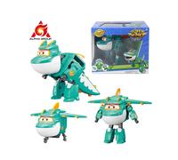(Tino) Super Wings 5 Inches Transforming Jett Dizzy Donnie Deformation Airplane