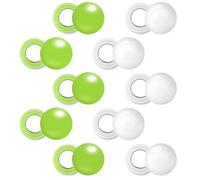 Tinoaly 10 Pairs Running Bib Magnets, Magnetic Race Bib Clips Marathon Bib Clips Running Bib Buckles Bib Fasteners for Runners Running Accessories for Triathlon Run Cycling (Light Green, White)