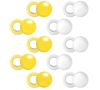 Tinoaly 10 Pairs Running Bib Magnets, Magnetic Race Bib Clips Marathon Bib Clips Running Number Buckles Bib Fasteners for Runners Running Accessories for Triathlon Run Cycling (Yellow, White)