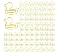 Tinoaly 100pcs Small Duck Shaped Paper Clips, Cute Yellow Duck Bookmarks Decorative Animal Paperclips Fun Office Supplies School Accessories Unique Gifts for Duck Lovers Coworkers Teachers Desk Decor