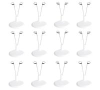 Tinoaly 12pcs Doll Stand, Adjustable Doll Display Stand Figure Holder Toy Display Support Accessories for Home Office Decoration for 4-8 Inch Toy(White, Dolls Not Included)