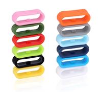 Tinoaly 12pcs Silicone Strap Rings for Magic Band+ & 2.0 & More, Fastener Loop Secure Holder Protectors Accessories Clips Compatible with Magic Band+ & 2.0 & More (12 Colors)