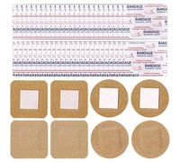 Tinoaly 200pcs Small Spot Adhesive Bandages, 38mm/1.5in Round & Square Non-Woven Fabric Adhesive Bandage Skin Friendly Dot Strips for Face Nose Feet Hands Sensitive Skin Wounds First Supplies