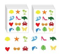 Tinoaly 240pcs, 12 Styles Self-Adhesive Heart Star Butterfly Bow Pattern Outdoor Sunbathing Stickers Body Decals for Girls Summer Beach Party Tanning Bed Supplies