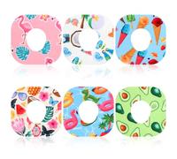 Tinoaly 24pcs Adhesive Sensor Patches for Dexcom G7, Waterproof Summer Theme Sensor Stickers Breathable Over Patches Pre-Cut Monitor Overpatches Tape Stickers for Dexcom Oneplus Tape