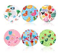 Tinoaly 24pcs Sensor Covers for Freestyle Libre 2/3, 6 Styles Waterproof Adhesive Sensor Patches Summer Theme Stickers Monitor Overpatches Breathable Over Patches Libre Accessories