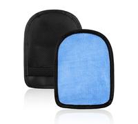 Tinoaly 2pcs Beach Sand Removal Bags, Soft Skin-Friendly Sand Wipe Off Mitts Remover Beach Cleaner Essentials Accessories for Kids Adults Surf Ocean Camping Volleyball Sandbox Water Activities