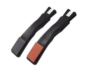 Tinoaly 2pcs Ice Skate Sharpeners, Ice Skate Blade Sharpener V-Shaped Ceramic Hockey Blade Edge Sharpening Tool for Hockey Skates Accessories