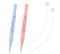 Tinoaly 2pcs Punch Needle, Adjustable Embroidery Punch Needle Pen Tool with Wire Guide for Adults Beginner Felting Threader DIY Stitching Applique and Creative Crafts
