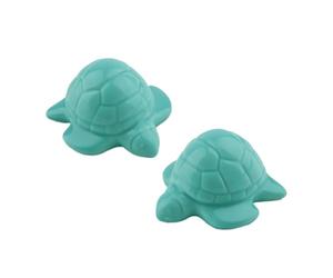 Tinoaly 2pcs Sea Turtle Toilet Bolt Covers, Ceramic Cute Animals Screw Knob Caps Easy Installation Coastal Accessories for Bathroom Decoration