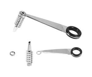 Tinoaly 2pcs Spiral Slicer, Stainless Steel Hand Slicer Vegetable Cutter Portable Potato Cucumber Spiral Cutter Manual Screw Peelers Kitchen Accessories Tool, Easy to Grip & Operate